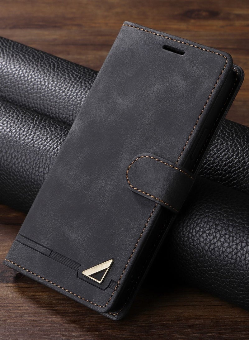 Suteni Flip Cover Leather Protective Hidden Card Slots Phone Case for iPhone - Image 1