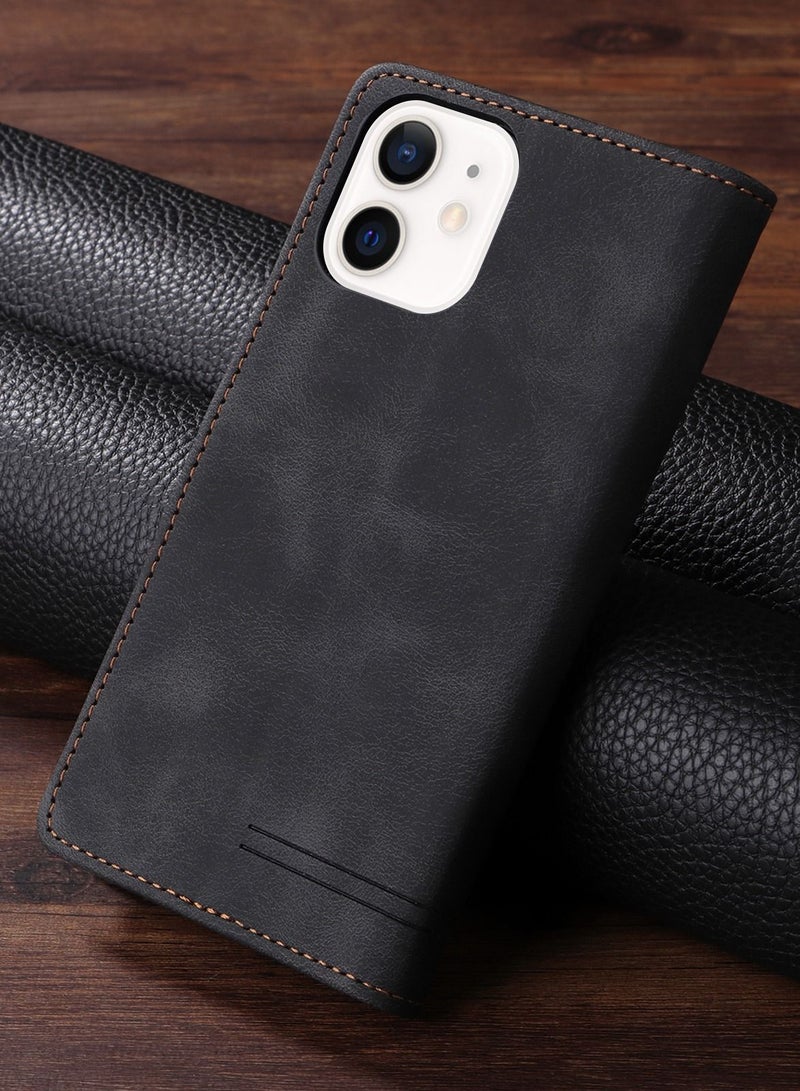 Suteni Flip Cover Leather Protective Hidden Card Slots Phone Case for iPhone - Image 2