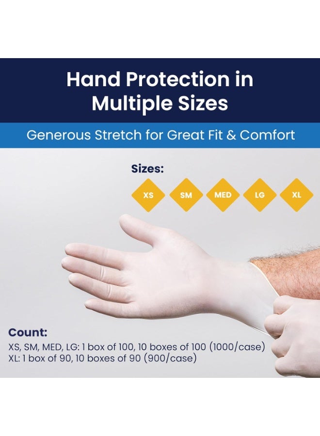 ADEENA Adenna Gold Latex Exam Gloves - 6 mil Powder Free & Heavy Duty Protection - Durable Disposable Gloves for Safety & Professional Use - Image 3