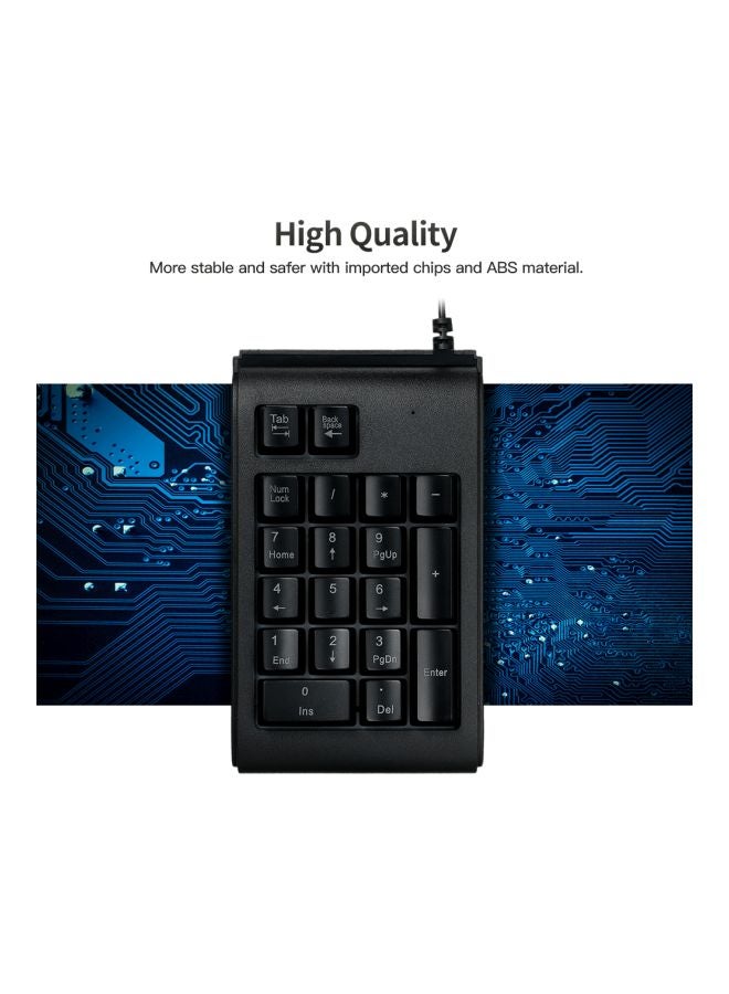 USB Wired Numeric Keypad Black - Image 4