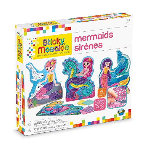 ORB The Factory Sticky Mosaics Mermaids Blue/Yellow/Orange/Purple, 12' x 2' x 10.75' - Image 1