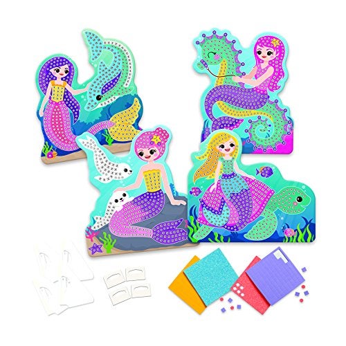 ORB The Factory Sticky Mosaics Mermaids Blue/Yellow/Orange/Purple, 12' x 2' x 10.75' - Image 5