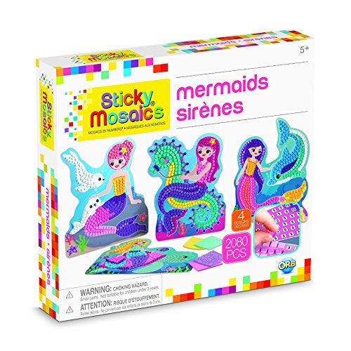 ORB The Factory Sticky Mosaics Mermaids Blue/Yellow/Orange/Purple, 12' x 2' x 10.75' - Image 4
