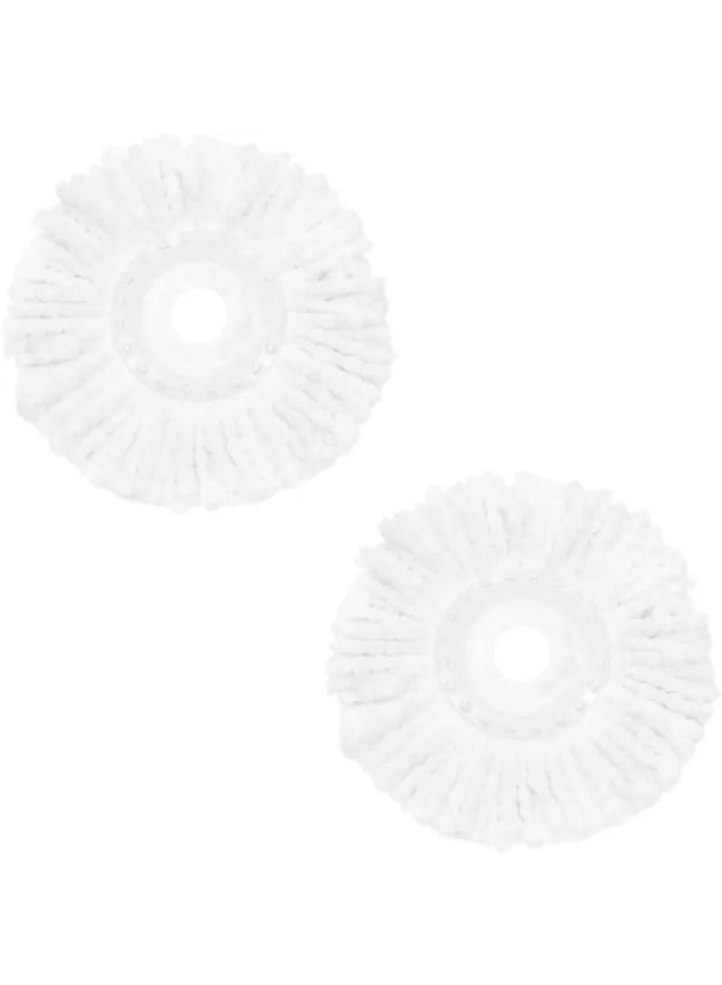 Black+Decker 2-Piece Replacement Spin Mop Refill Heads White 61159