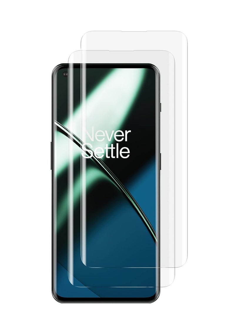 DUSALA For OnePlus 11 Screen Protector UV Tempered Glass Full Cover the Screen 9H Hardness Anti-Scratch Anti-Shatter Anti-Fingerprint Screen Protector for OnePlus 11 5G Clear (UV Clear Glass 2 Pack) - Image 1