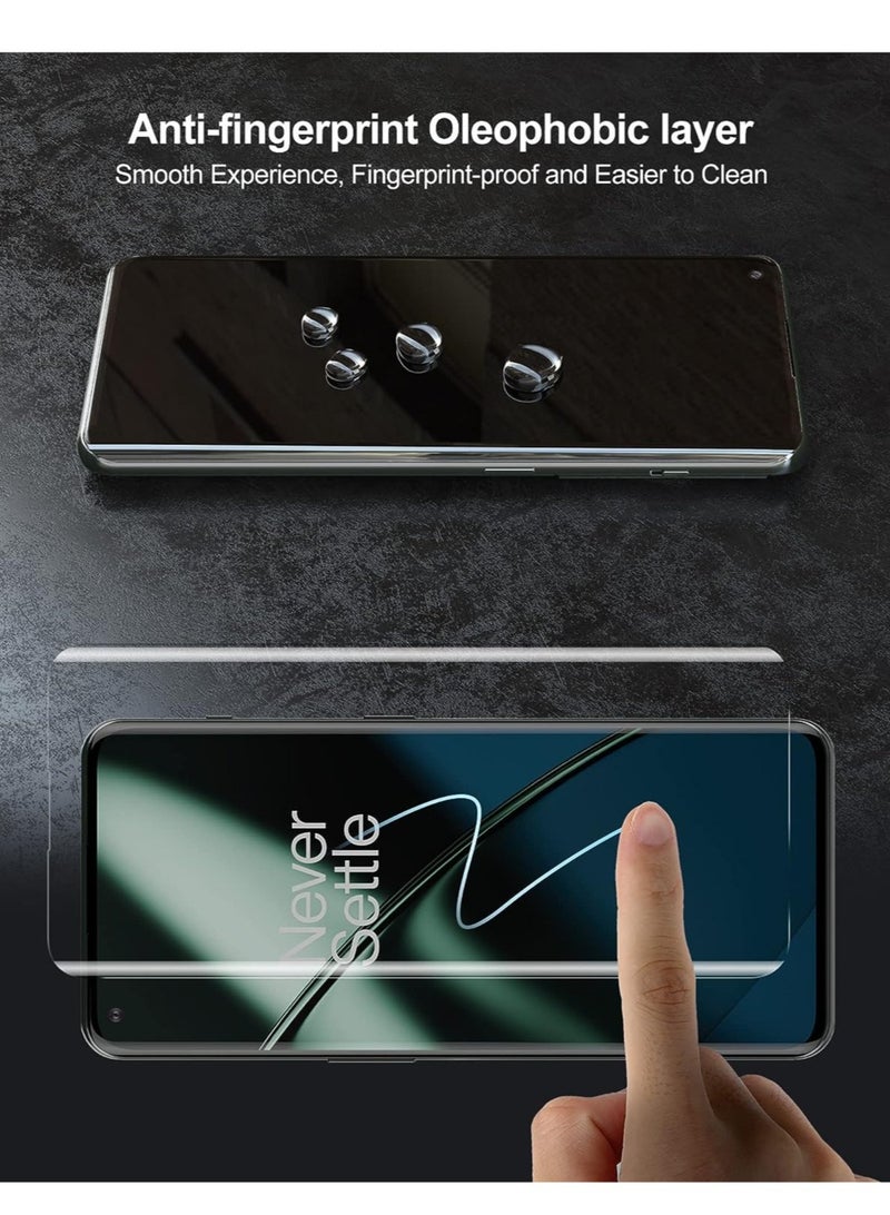 DUSALA For OnePlus 11 Screen Protector UV Tempered Glass Full Cover the Screen 9H Hardness Anti-Scratch Anti-Shatter Anti-Fingerprint Screen Protector for OnePlus 11 5G Clear (UV Clear Glass 2 Pack) - Image 4