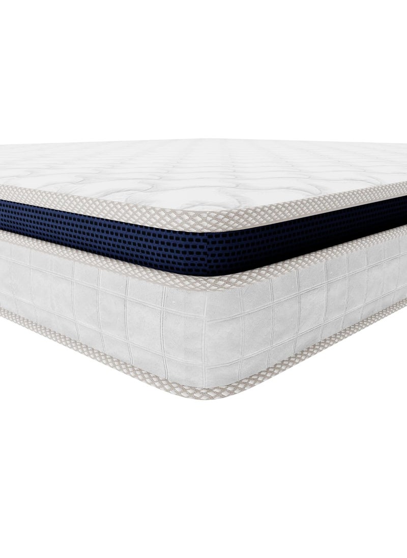 COMFORT MATTRESSES MFG Co Comfort Mattress Comfort Plus Pocket Spring Super Soft Foam Ultra Deluxe Support Pain Relief75x84x12 inchesKing SizeWhitecolor  - Image 5