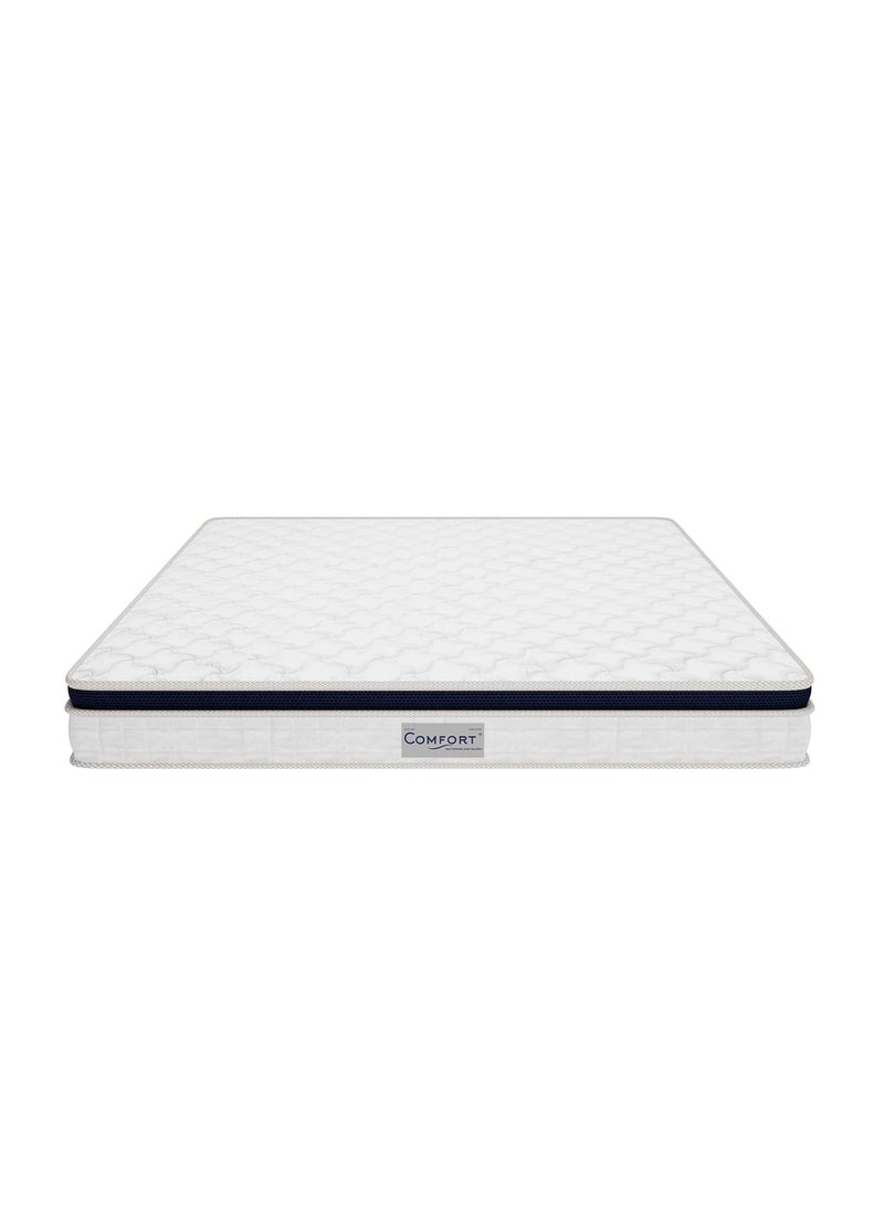 COMFORT MATTRESSES MFG Co Comfort Mattress Comfort Plus Pocket Spring Super Soft Foam Ultra Deluxe Support Pain Relief75x84x12 inchesKing SizeWhitecolor  - Image 4