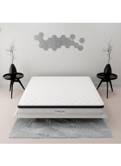 COMFORT MATTRESSES MFG Co Comfort Mattress Comfort Plus Pocket Spring Super Soft Foam Ultra Deluxe Support Pain Relief75x84x12 inchesKing SizeWhitecolor  - Image 1