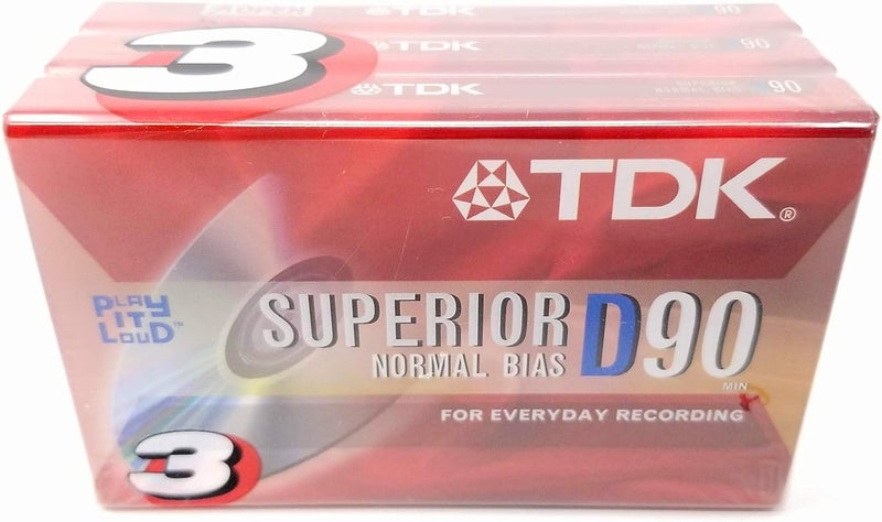 TDK D90 High Output 90 Minute IECI/Type I Cassette Tapes, Set of (3) - Image 2