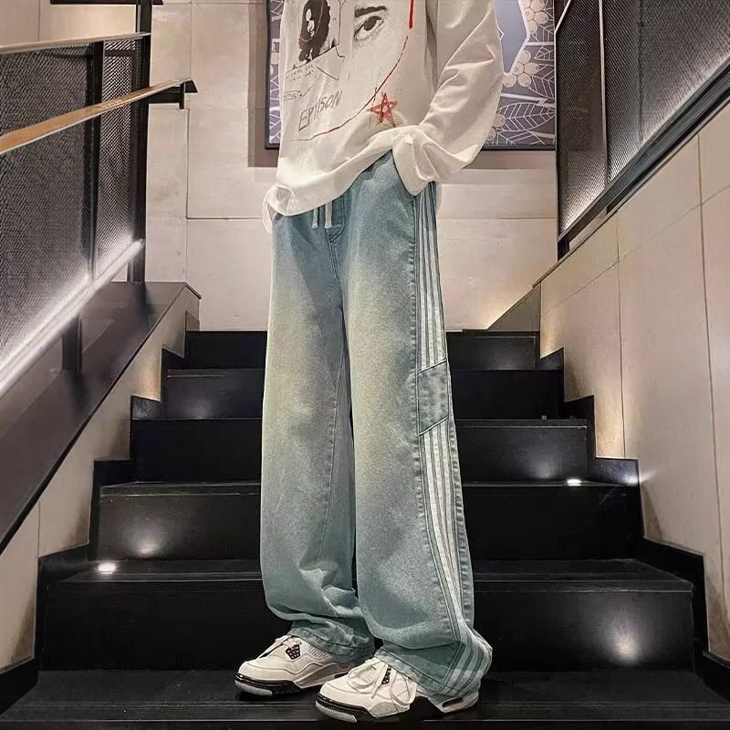 Unisex Classic Denim Jeans Loose Fit Daily Outdoor Wear - Image 1