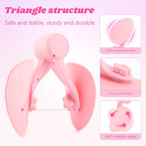 Ranjaner Thigh Exerciser for Women, Enhanced Resistance Hip and Pelvis Trainer, Under Desk Exerciser and Kegel Exercise Products for Women Home Gym(Color:Pink) - Image 5