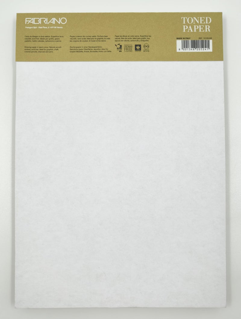 Fabriano Toned Paper Pad Sand, Size - A4, 120 GSM (Contains- 50 Sheets) - Image 2