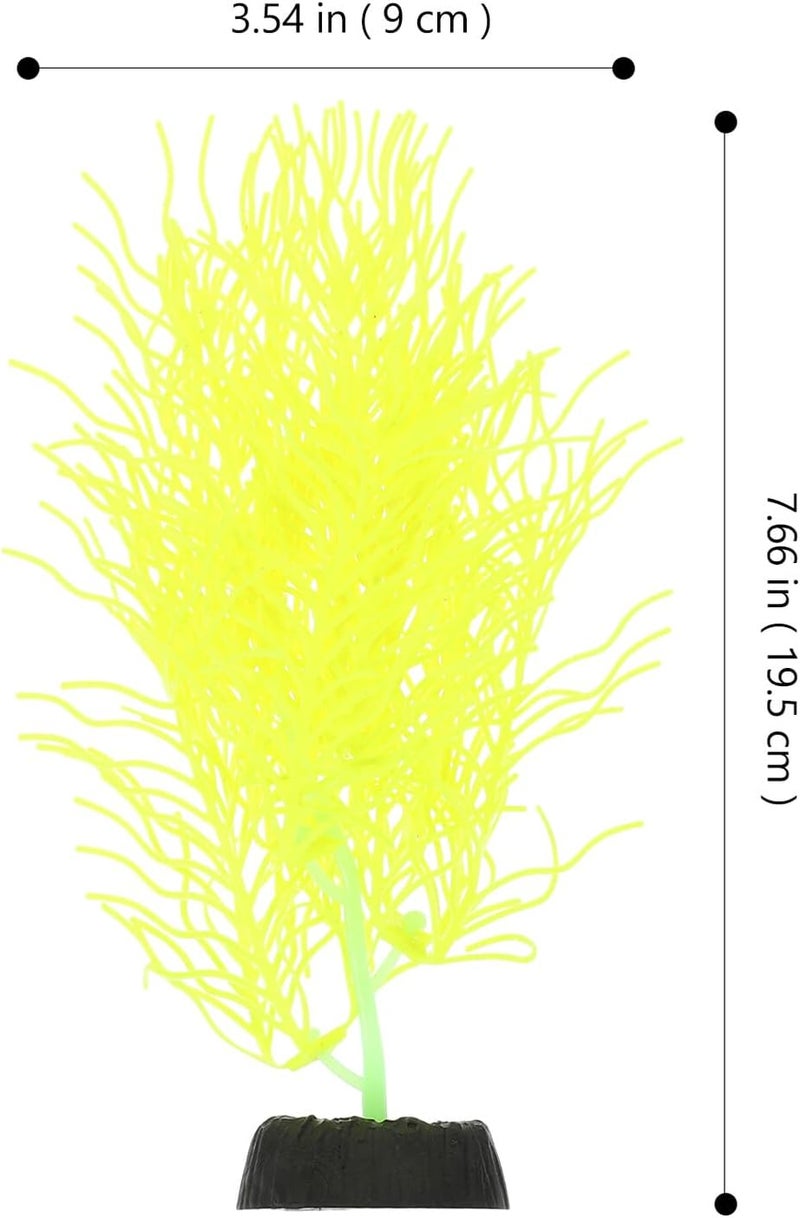 Alasum Artificial Aquarium Plant Hornwort Decoration, Small Yellow Artificial Seaweed for Fish Tank, Plastic Aquarium Aquatic Plant Ornament for Fish Tank Landscape - Image 1