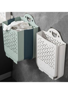 NIBEMINENT 2-Piece Wall Hanging Foldable Laundry Basket,Large Storage Basket  - Image 2