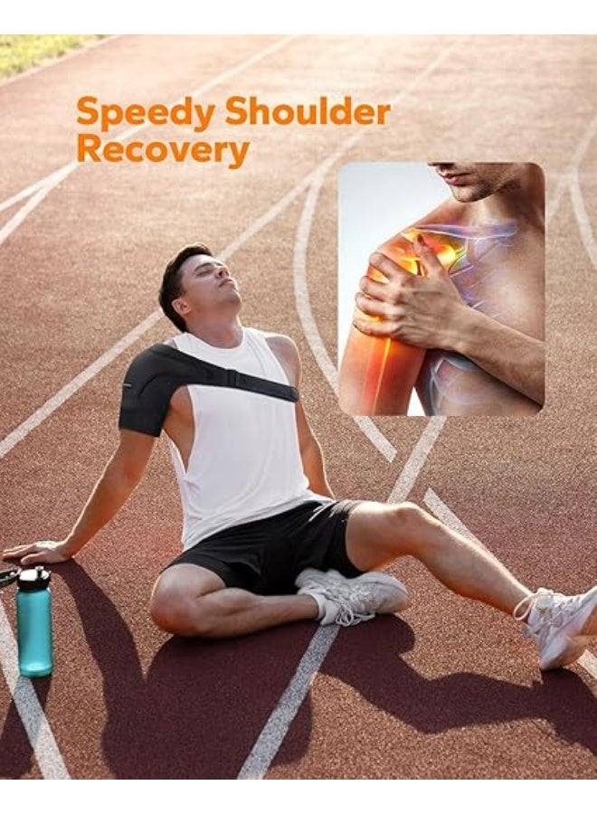 Shoulder Brace & Rotator Cuff Support – Adjustable Arm Sling and Compression Sleeve for Pain Relief, Strain Prevention, and Dislocation Protection – Fits Left & Right Arm - Image 3