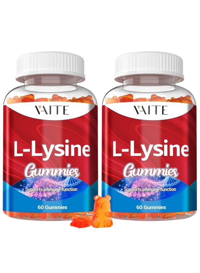 ڤايت علكات L-Lysine 1000mg - تدعم البشرة والشفاه، نباتية، خالية من الجلوتين، 60 علكة قابلة للمضغ من L-Lysine للبالغين، فيتامينات لصحة الأنسجة والجهاز المناعي، مكملات الفيتامينات والأحماض الأمينية والمكملات المعقدة (عبوتان) - Image 1