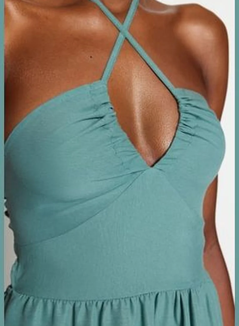 trendyol Backless Tiered Dress