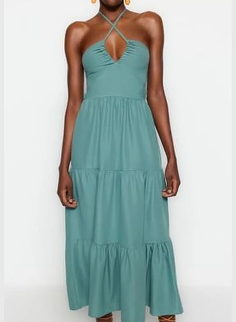 trendyol Backless Tiered Dress