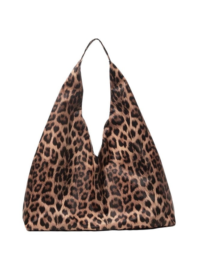 MakeMeChic Women's Leopard Print Tote Bag Faux Leather Top Handle No Closure Shoulder Bags Multicolor One Size - Image 1