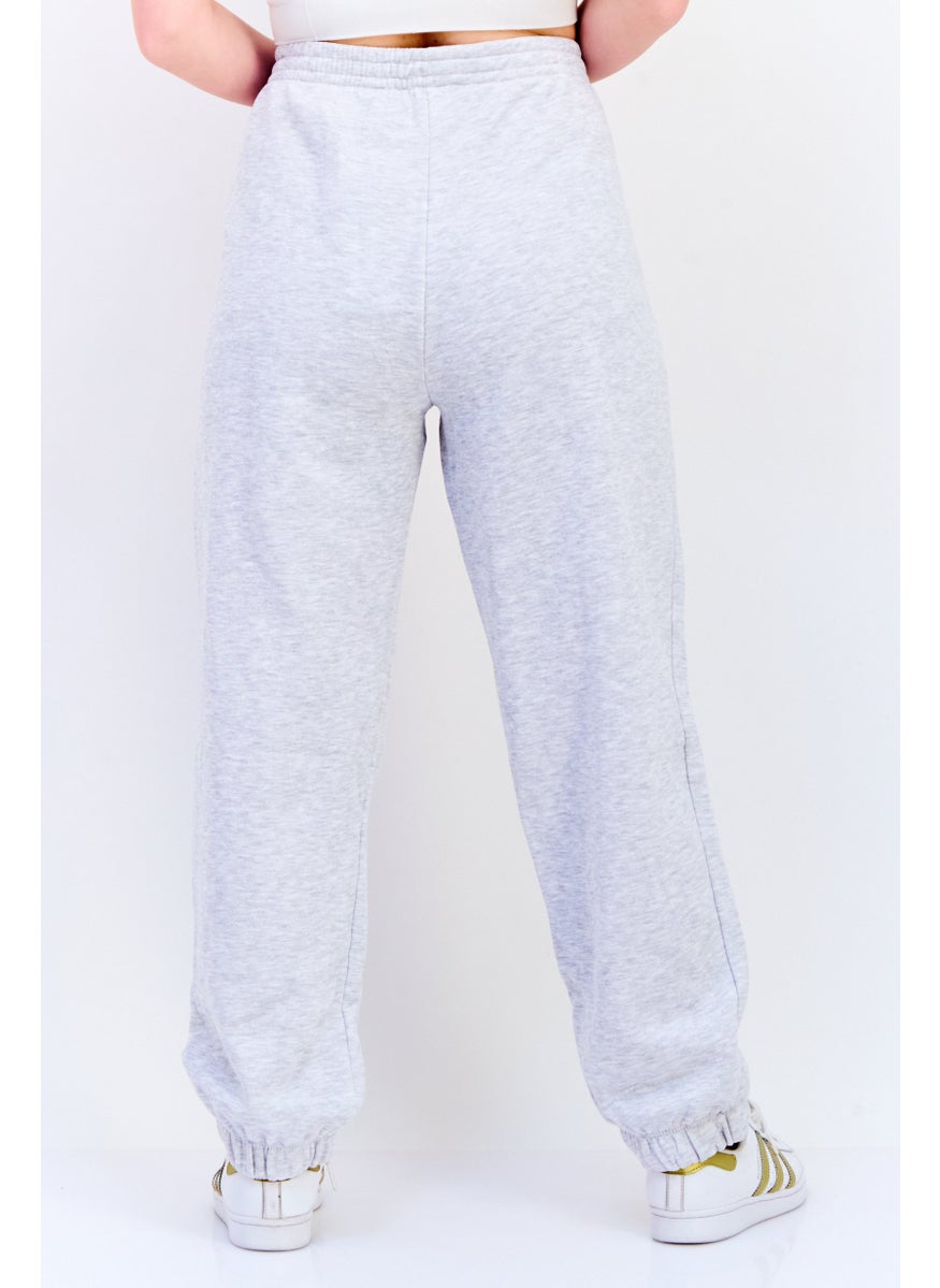 VERO MODA Women Regular Fit Heather Sweatpants, Grey  - Image 3