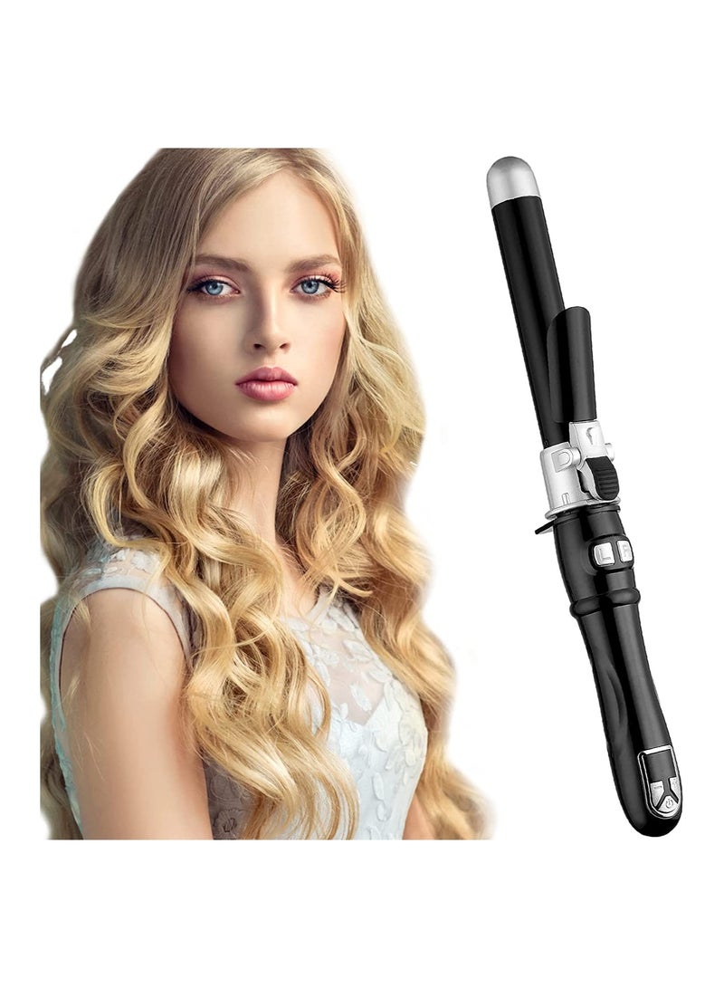 SYOSI Automatic Rotating Hair Curling Wands, 28mm Curl Hair Waving Irons, Hair Styling Irons Hair Waver, 30s Instant Heat Wand, Black - Image 1