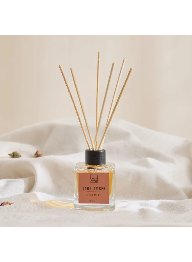 Home Box Nina Dark Amber Square Bottle Diffuser - 100 ml