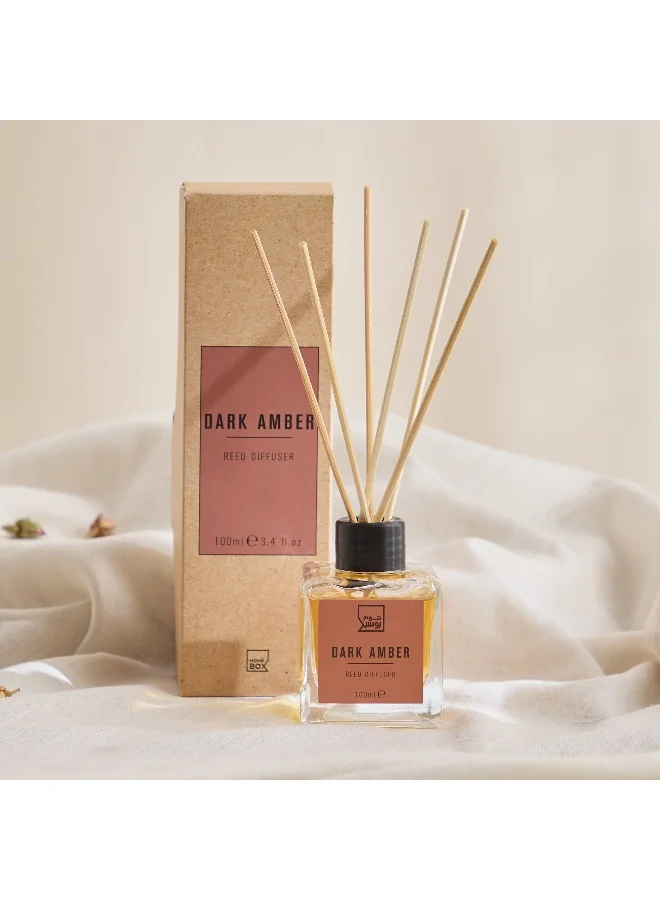 Home Box Nina Dark Amber Square Bottle Diffuser - 100 ml
