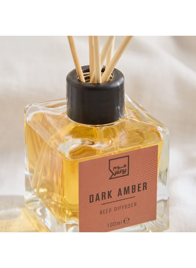 Home Box Nina Dark Amber Square Bottle Diffuser - 100 ml