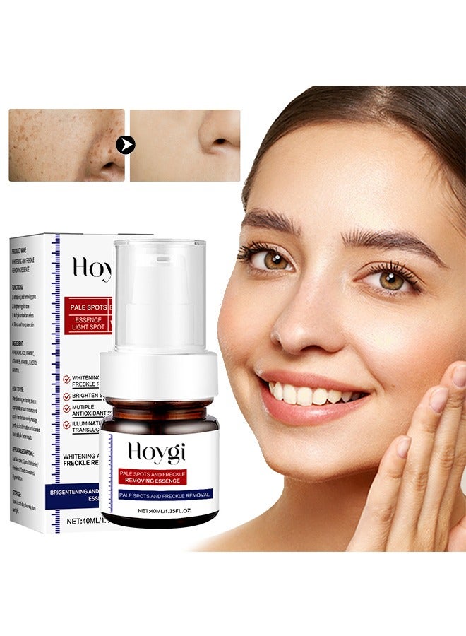 Hoygi Brigentening And Freckle Removing Essence,Whitening And Freckle Removing Essence, Magic Whitening Spot Cream, Vitamin C Whitening Freckle Cream, Anti-Spot Serum for Face 40ml  - Image 1