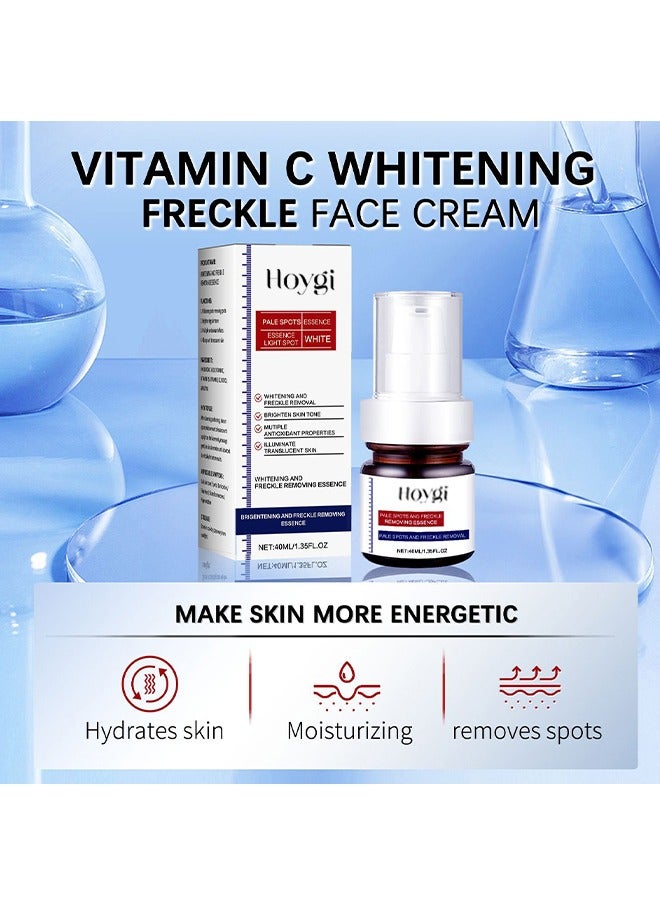 Hoygi Brigentening And Freckle Removing Essence,Whitening And Freckle Removing Essence, Magic Whitening Spot Cream, Vitamin C Whitening Freckle Cream, Anti-Spot Serum for Face 40ml  - Image 4