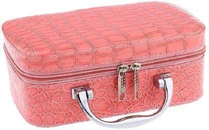 Plenteous Latest Stylish Makeup Bag for Women Cosmetic Storage Boxes Jewelry Organizer Toiletry Box with Compact Magnifying Mirror for Travel MultiColour - Image 3