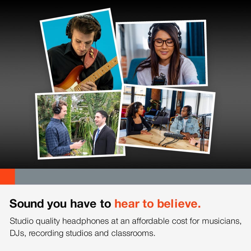 Tascam TH-02-B Multi-Use Studio Grade Headphones - Image 4