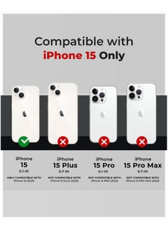 Raegr RAEGR iPhone 15 Case | Magnetic Case | Supports Mag-Safe Wireless Charging | Air Hybrid Protective MagFix Case/Cover Designed for iPhone 15 (6.1-Inch) 2023 - Crystal Clear RG10485  - Image 2