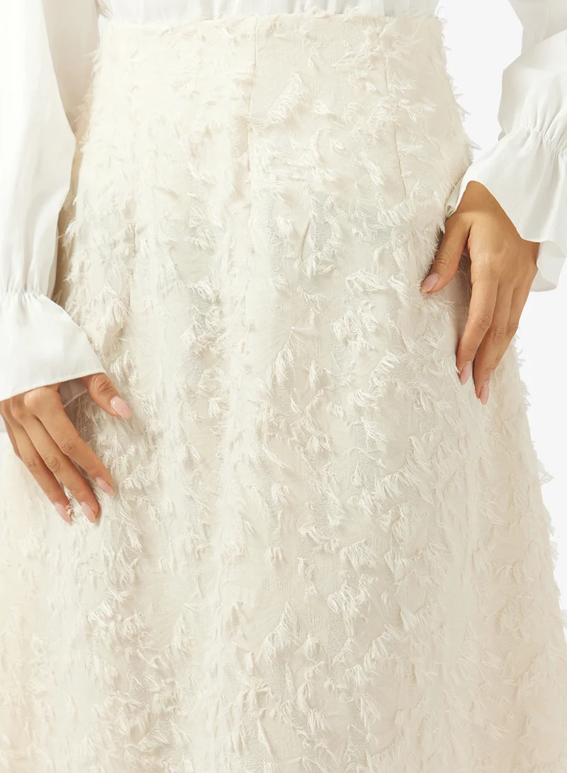 Khizana  A-line Textured Skirt for Women | Best Price UAE