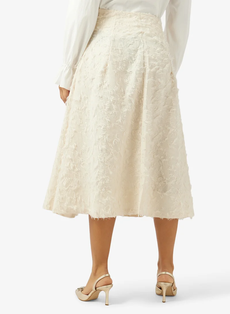 Khizana  A-line Textured Skirt for Women | Best Price UAE