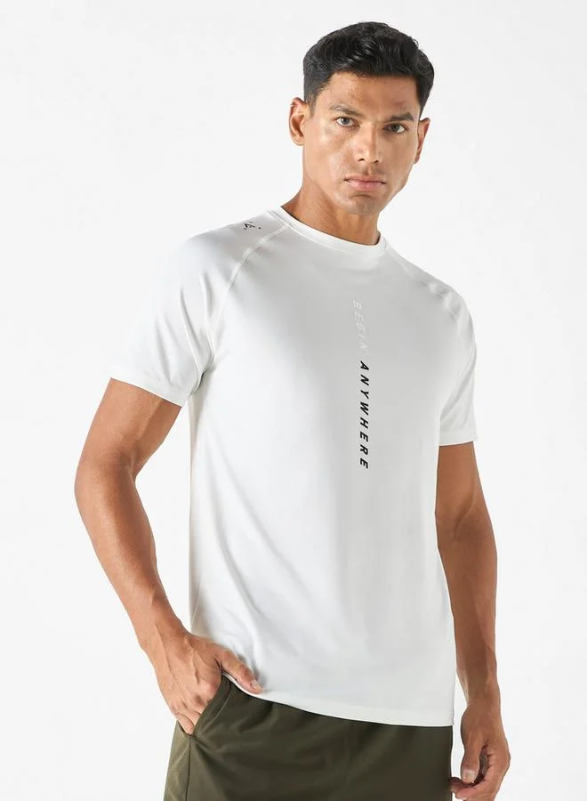 ADOT by Splash Printed T-shirt with Short Sleeves and Crew Neck