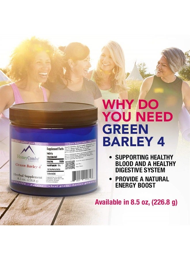 HoneyCombs Superfood Greens and Chlorophyll Powder Supplement –– Smoothie Mix with Nutrient Rich Organic Alfalfa, Barley Grass, Parsley, Wheat Grass & Chlorophyll Blend, 8.5 Oz Powder - 133 servings per containe - Image 3