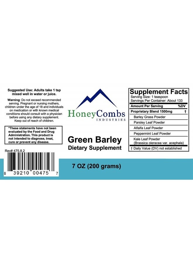 HoneyCombs Superfood Greens and Chlorophyll Powder Supplement –– Smoothie Mix with Nutrient Rich Organic Alfalfa, Barley Grass, Parsley, Wheat Grass & Chlorophyll Blend, 8.5 Oz Powder - 133 servings per containe - Image 2