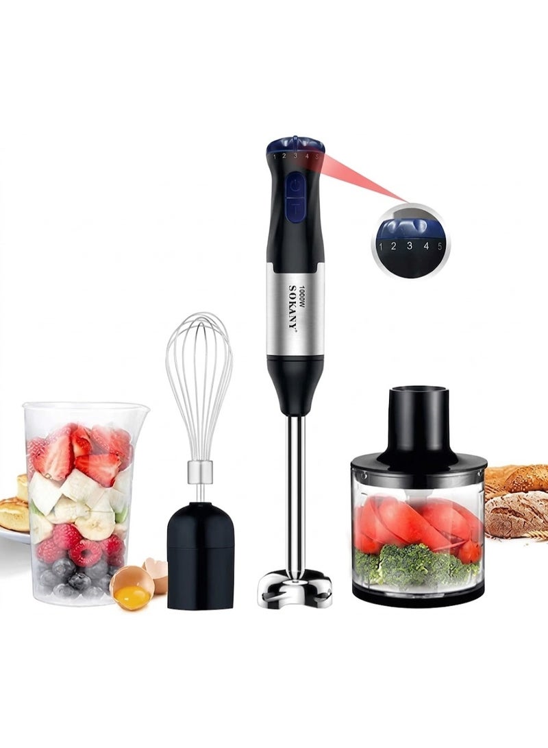 Sokany SK-1711-4 4-in-1 Hand Mixer, Food Processor, Egg Maker, 1000W, 1kg - Image 1