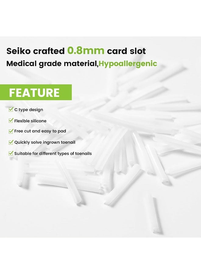 50 Ingrown Toenail Filler Sleeves Orthognathic Pads C-Shaped Nail Groove Pads Ingrown Toenail Correctors Pedicure Tools - Image 2