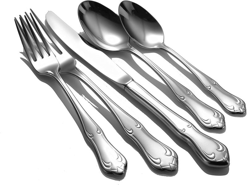 Liberty Tabletop Champlin 65piece service for 12 1810 Flatware Set Includes Serving Pieces Made in USA - Image 3