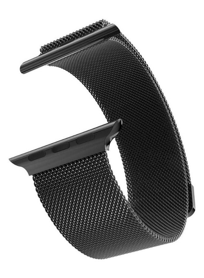Replacement Band For Apple Watch Series 5/6/7 42/44/45mm Black - Image 2