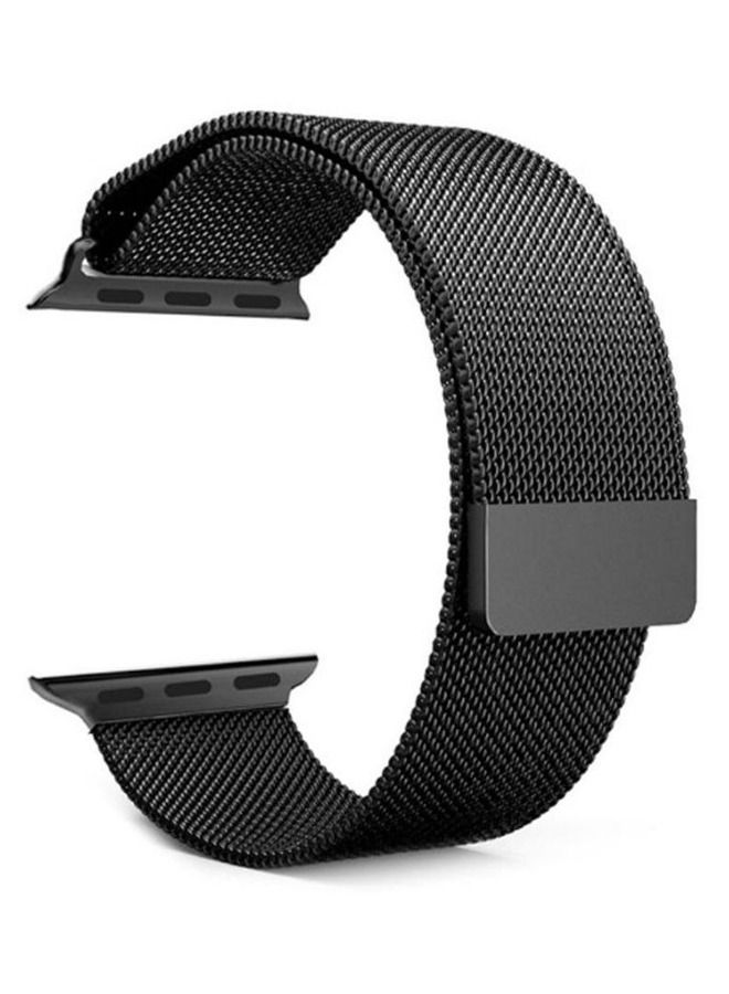 Replacement Band For Apple Watch Series 5/6/7 42/44/45mm Black - Image 1