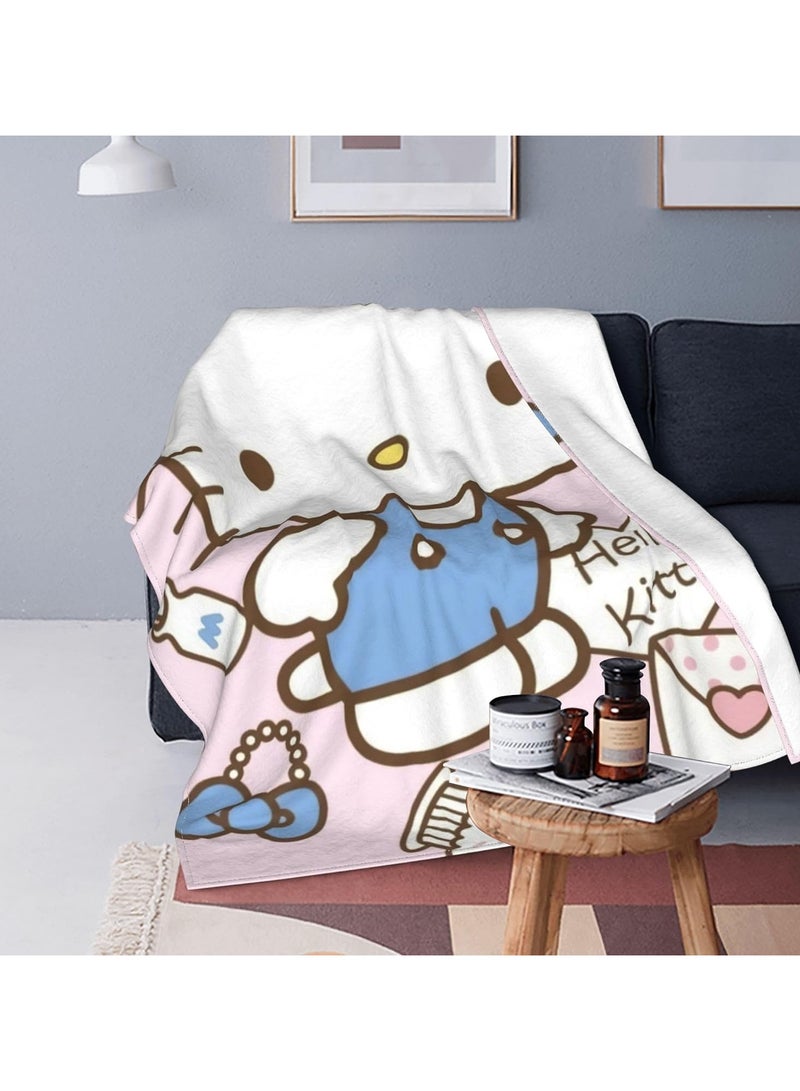 عام بطانية لطيفة للنساء والفتيات، بطانية ناعمة فائقة من الفلانيل، بطانية دافئة من الصوف، منشفة بطانية للأريكة أو السرير في غرفة المعيشة، بحجم 50x60 بوصة. - Image 2