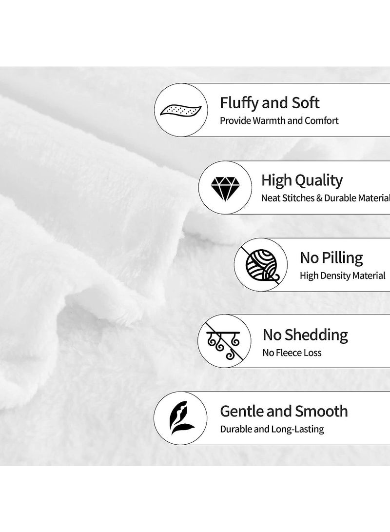 عام بطانية لطيفة للنساء والفتيات، بطانية ناعمة فائقة من الفلانيل، بطانية دافئة من الصوف، منشفة بطانية للأريكة أو السرير في غرفة المعيشة، بحجم 50x60 بوصة. - Image 4