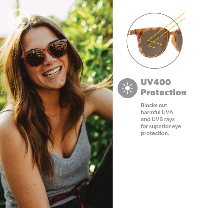 Knockaround Paso Robles Polarized Sunglasses for Women & Men - Impact Resistant Lenses & Full UV400 Protection, Blonde Tortoise Shell Frames/Brown Lenses - Image 3