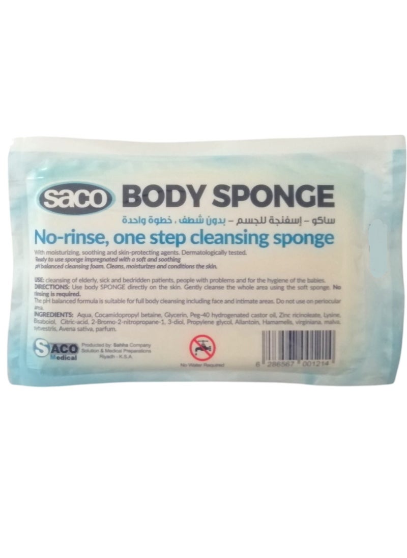 Saco - Body sponge - No rinse, one step cleansing sponge - Image 1