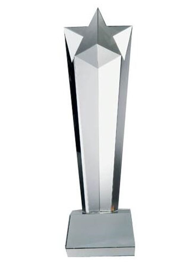 giftex Crystal Trophy Award with Star Design on Top - Image 1