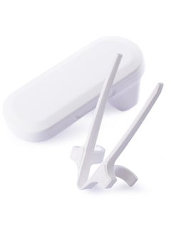 Multifunctional Snack Clip Not Dirty Hands Potato Chips Plastic Food Clip Kitchen Food Clip Small Clip To Eat Other-Color:Upgraded White + Storage Box (2 Sets)